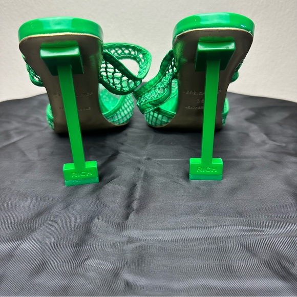 Jessica Rich Green Ysabelle Fishnet Pointed Toe Pump Sz 38- US 7.5 - Picture 3 of 7